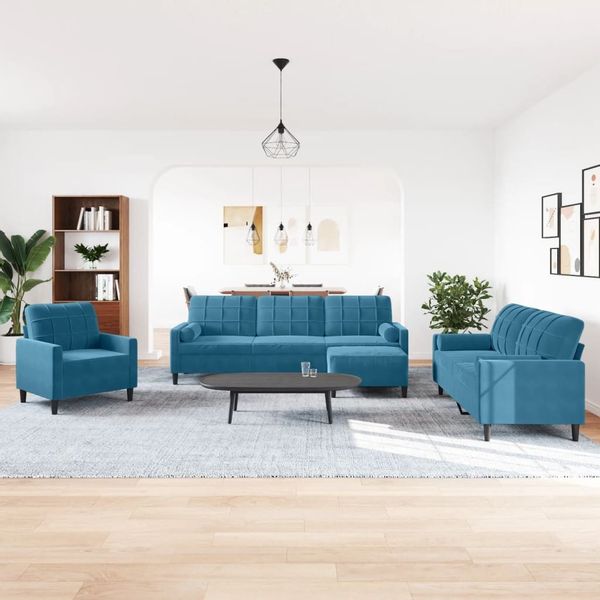 vidaXL Sofa 4-tlg. Sofagarnitur mit Kissen günstig online kaufen