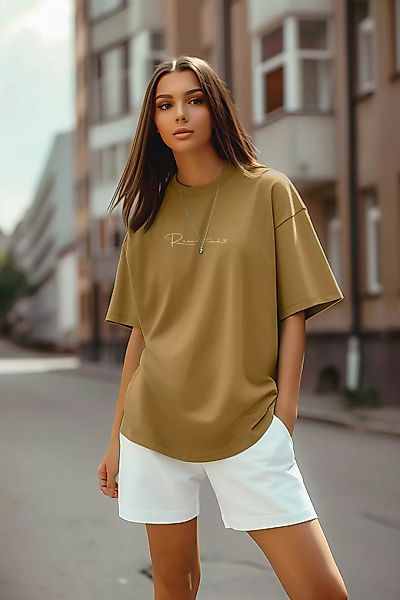 Reichstadt Oversize-Shirt Casual Extra Großes T-Shirt 23RSW044 mit Stitchin günstig online kaufen