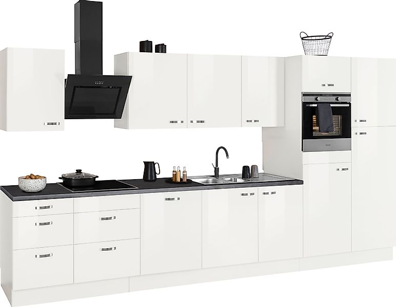 OPTIFIT Küchenzeile »Cara mit Hanseatic E-Geräten« Breite 400 cm, Induktion günstig online kaufen
