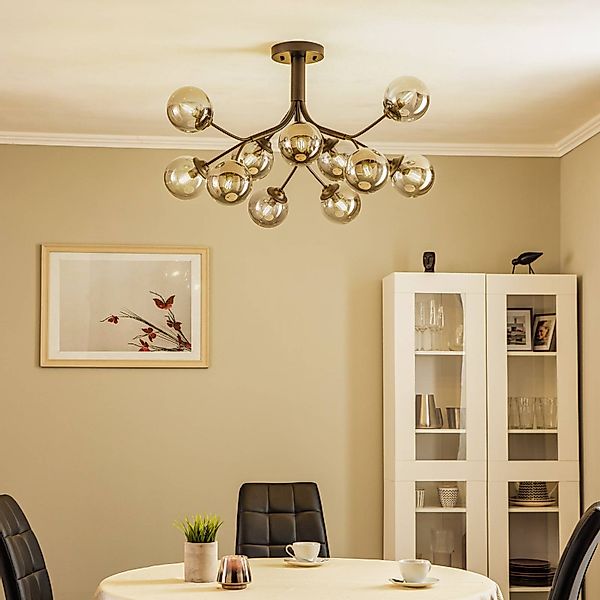 Deckenlampe AV-4286-12-BSY rauchgrau Ø 80 cm 12-flammig günstig online kaufen