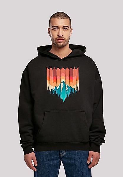 F4NT4STIC Kapuzenpullover Berg Sonnenuntergang Geometrisch Premium Qualität günstig online kaufen