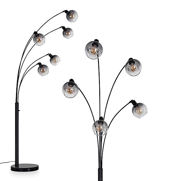 hofstein Stehlampe Stehlampe aus Metall/Glas in günstig online kaufen