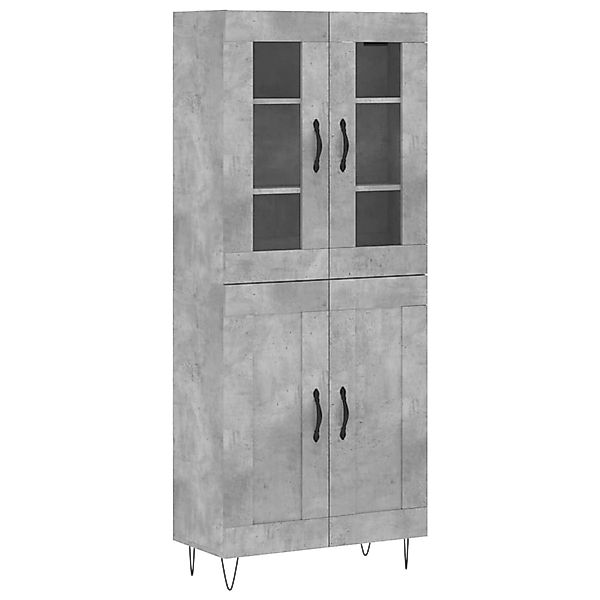 vidaXL Highboard Betongrau 69,5x34x180 cm Holzwerkstoff 3198373 günstig online kaufen