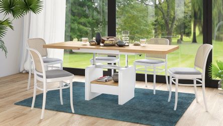 designimpex Couchtisch Design Wohnzimmertisch Lexus höhenverstellbar günstig online kaufen