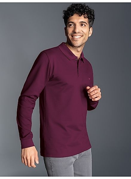 Trigema Poloshirt "TRIGEMA Langarm Poloshirt mit Armbündchen" 1 Stk. tlg. günstig online kaufen