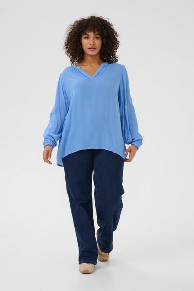 KAFFE Curve Langarmbluse Langarm-Bluse KCnoah Große günstig online kaufen
