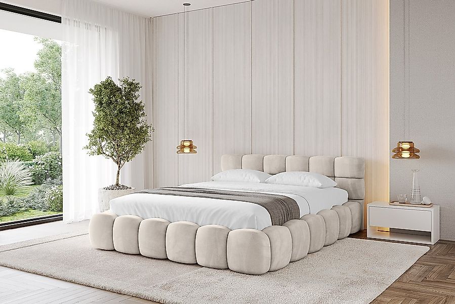 ALTDECOR Polsterbett LEYA-v1 (Polsterbett mit Bettkasten und Lattenrost, Bo günstig online kaufen