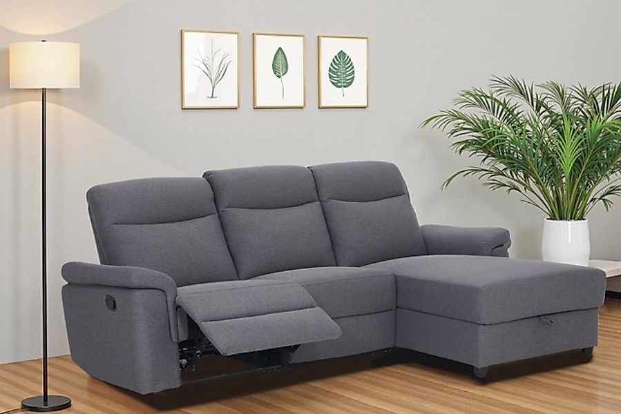 Home affaire Ecksofa »BRIONNE, L-Form, 255cm, manuelle u. elektrische Funkt günstig online kaufen