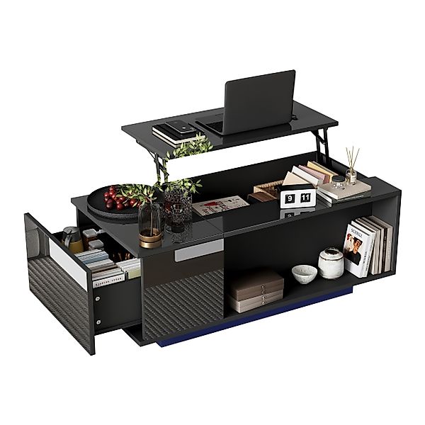 BlingBin Couchtisch 100*50*40cm Höhenverstellbarer Kaffeetisch mit günstig online kaufen