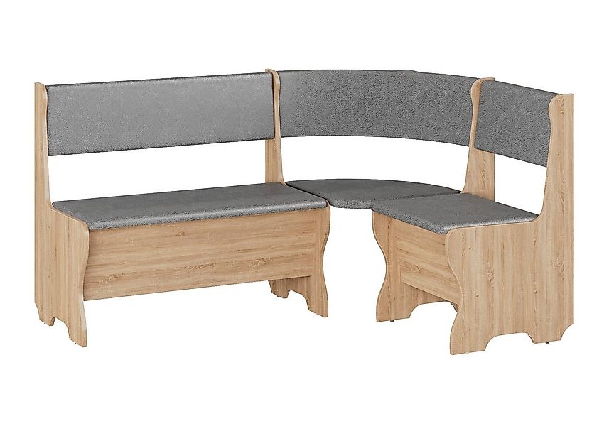 Rodnik Eckbank Malta, Truhenbank, Holzoptik Sonoma Eiche, Kunstleder günstig online kaufen