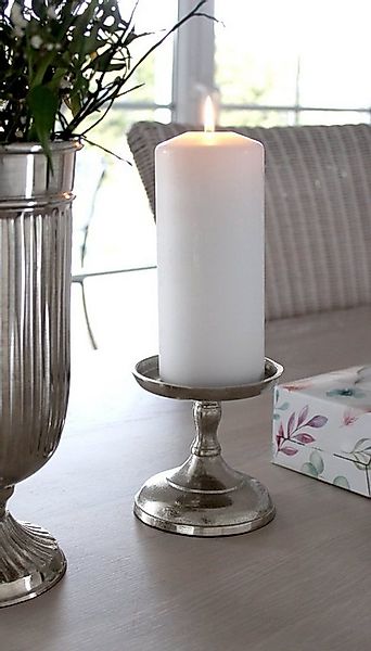 LB H&F Lilienburg Kerzenhalter Kerzenhalter Kerzenständer modern silber ALU günstig online kaufen