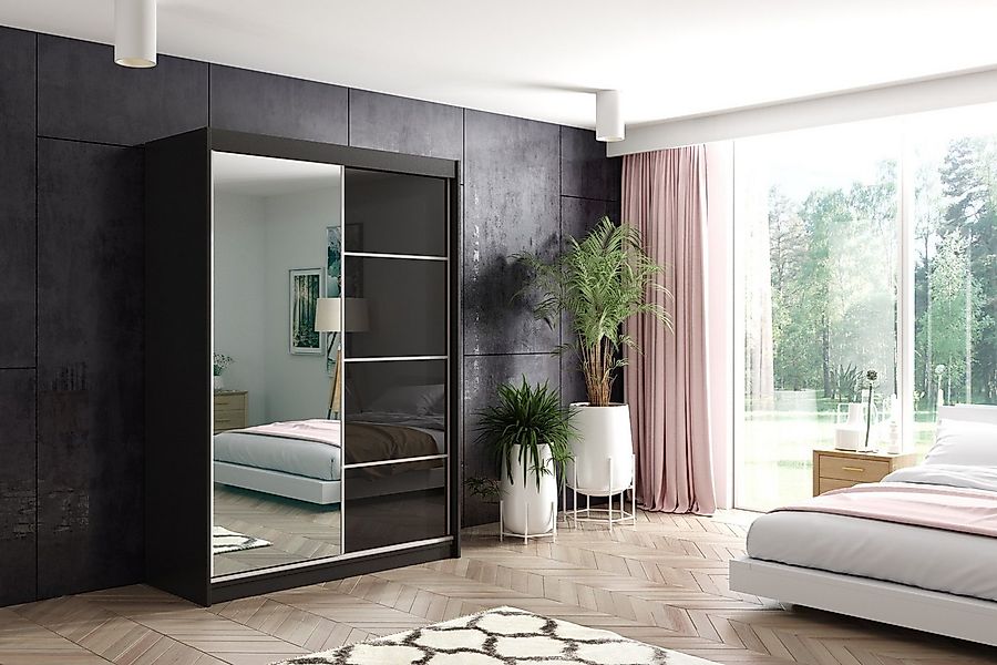 ALTDECOR Schiebetürenschrank VIVI 2 (Kleiderschrank Aluminium-Leisten, Spie günstig online kaufen