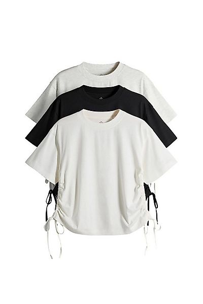 The Set T-Shirt The Set T-Shirts mit Raffung und Bindung, 3er-Pack (3-tlg) günstig online kaufen