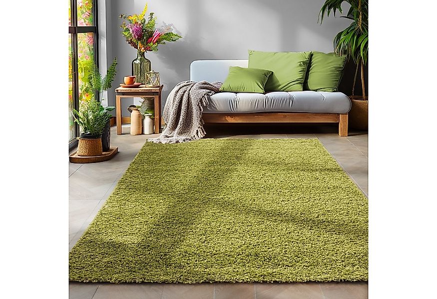 SIMPEX24 Teppich Unicolor - Einfarbig, Läufer, Höhe: 30 mm, Einfarbig Shagg günstig online kaufen