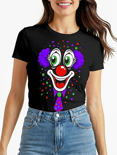 MoonWorks Print-Shirt Damen T-Shirt - Clownsgesicht- Fasching Karneval Ersa günstig online kaufen
