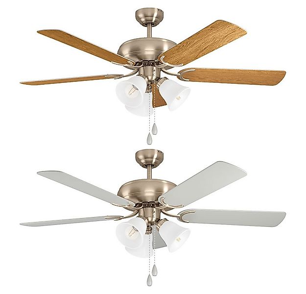 EGLO Deckenventilator, Deckenventilator mit Beleuchtung Sommer Wintermodus günstig online kaufen