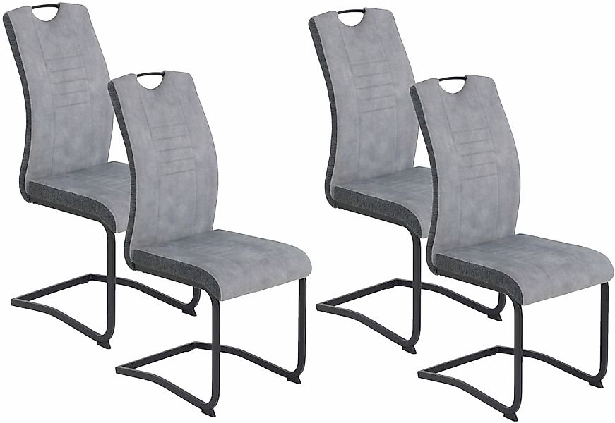 HELA Freischwinger "RIGA", (Set), 4 St., Microfaser-Webstoff, Freischwinger günstig online kaufen