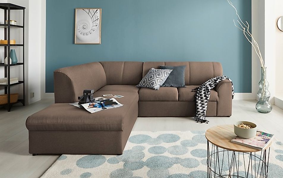 DOMO collection Ecksofa »Topper zeitlos elegant, kompakte Stellmaße, OTTOs günstig online kaufen