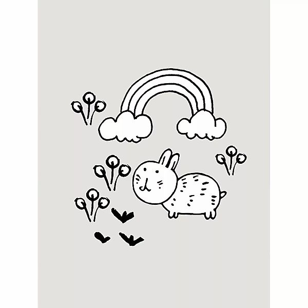 Komar Wandbild Scribble Bunny 30 x 40 cm günstig online kaufen