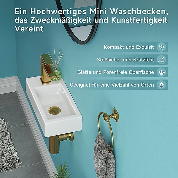 HOROW Waschbecken Mini Hängewaschbecken, Waschbecken Klein, günstig online kaufen