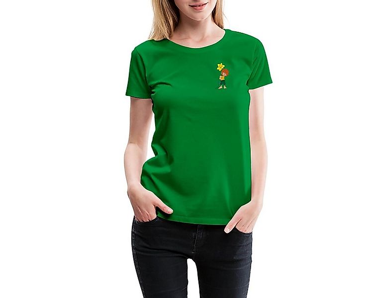 Spreadshirt T-Shirt Pumuckl Design Mit Gelber Blume Frauen Premium T-Shirt günstig online kaufen