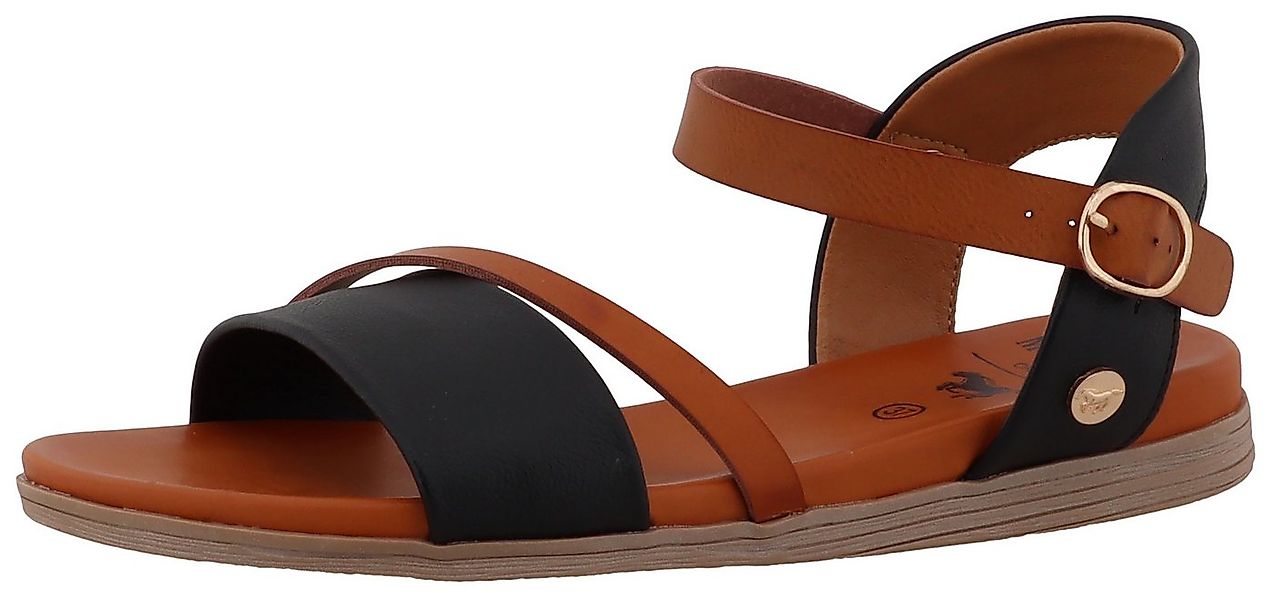 Mustang Shoes Eireen Riemchensandale Sandalette, Sommerschuh mit logogepräg günstig online kaufen