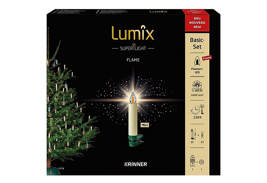 lumix LED-Christbaumkerzen LUMIX SuperLight Flame Mini Basis günstig online kaufen