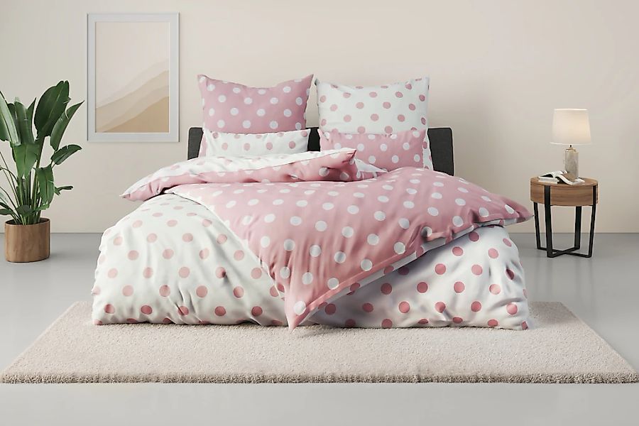 OTTO home Wendebettwäsche "Dots" 2 Stk. ab Größe 135x200 cm, aus recyceltem günstig online kaufen