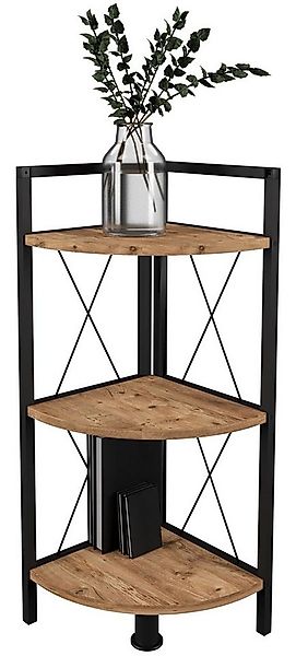 VCM Standregal Holz Metall Eckregal Bücher Regal Insasi 2fach günstig online kaufen