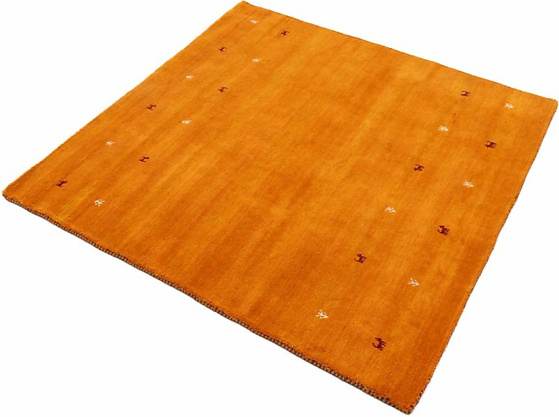 carpetfine Wollteppich "Gabbeh-Uni" quadratisch 15 mm Höhe reine Wolle, han günstig online kaufen