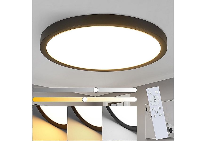 ZMH LED Deckenleuchte Wohnzimmer Deckenlampe Modern einfache Selbstmontage günstig online kaufen