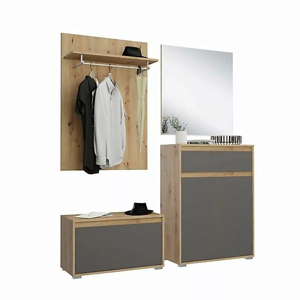 ebuy24 Kleiderschrank Torino Garderobenaufstellung 3 Türen, 1 Schublade günstig online kaufen