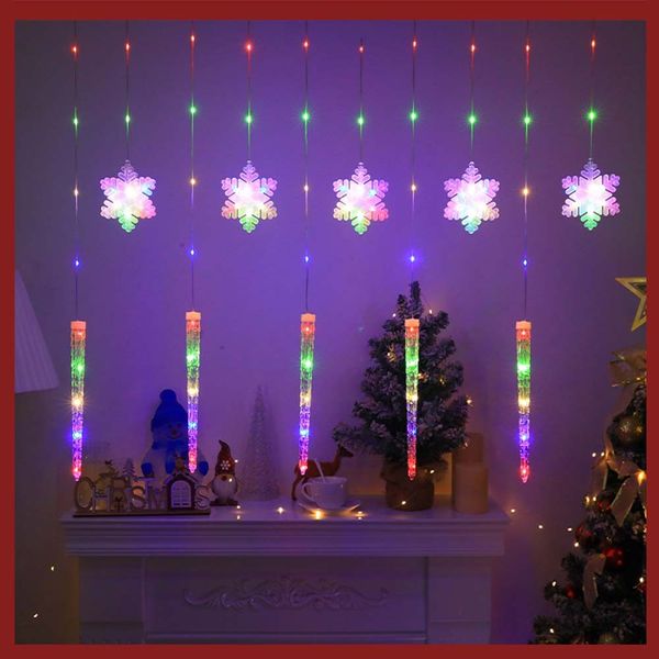 VIVIHEYDAY LED-Lichterkette Lichtervorhang Weihnachtsbeleuchtung mit Fernbe günstig online kaufen