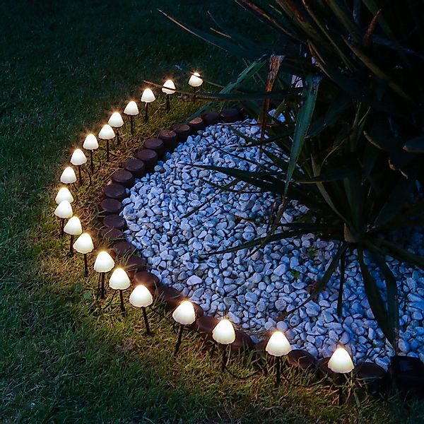 MARELIDA LED-Lichterkette Solar Mini Pilze 10 günstig online kaufen
