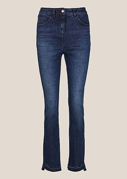 MADELEINE Regular-fit-Jeans "Jeans Five-Pocket-Hose mit schrägem Beinsaum" günstig online kaufen