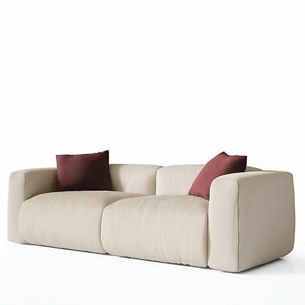 Newroom Sofa Cosy, cord - Wellenfedern und Schaumkern - beige / creme günstig online kaufen