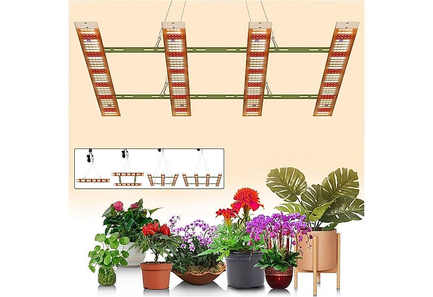 Jibenhome Pflanzenlampe LED Vollspektrum Pflanzenleuchte Hängend mit 4 Aufh günstig online kaufen