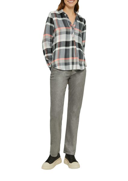 s.Oliver Langarmbluse mit Karo Muster günstig online kaufen