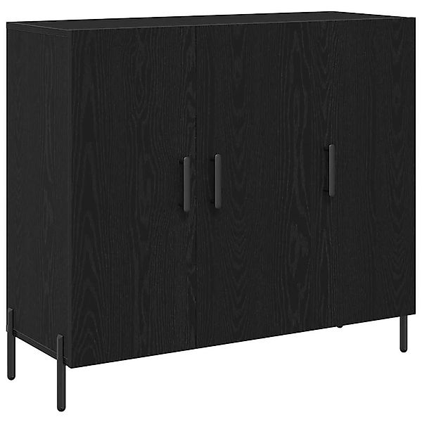 vidaXL Sideboard Schwarze Eiche 90 x 34 x 80 cm Holzwerkstoff 869081 günstig online kaufen