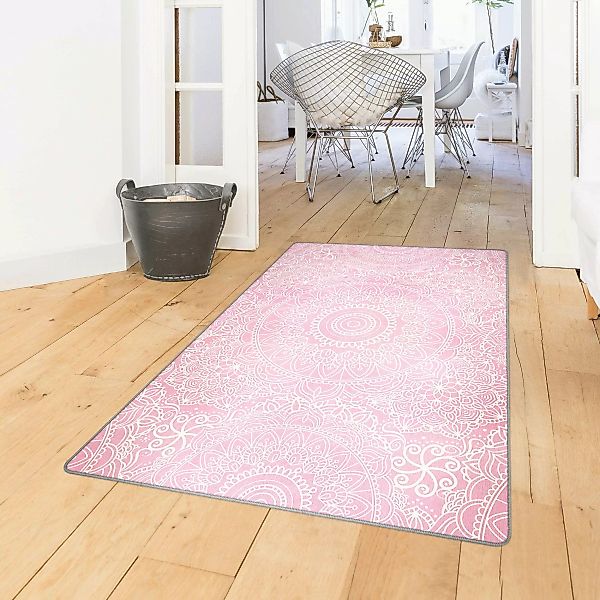 Teppich Muster Mandala Rosa günstig online kaufen