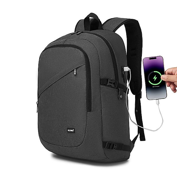 KONO Notebook-Rucksack Wasserdichter Laptop-Rucksack mit USB-Ladeport günstig online kaufen
