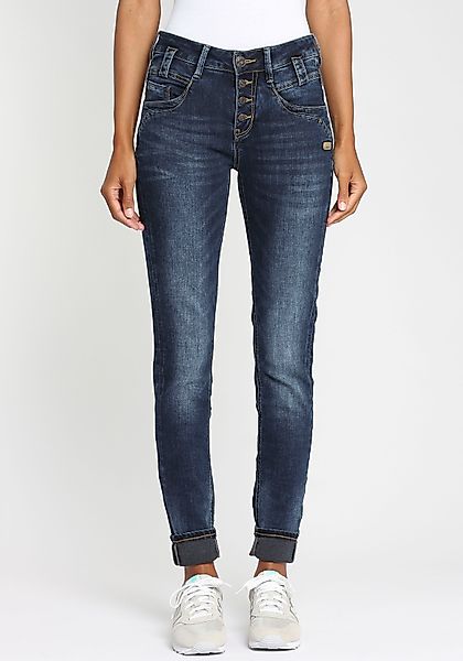 GANG Slim-fit-Jeans "94CARLI", mit offener Knopfleiste günstig online kaufen