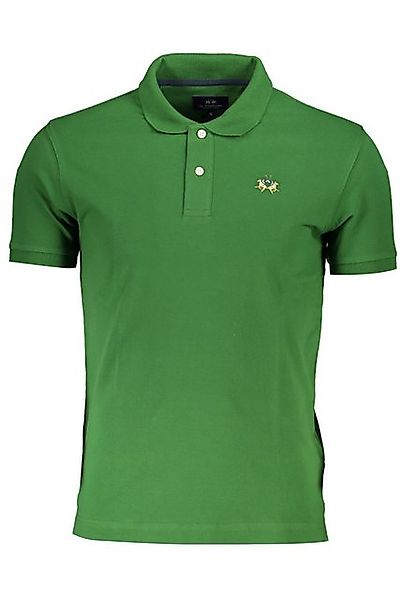 La Martina Poloshirt Herren Kurzarm-Polo, Slim Fit, Grün mit Stickerei günstig online kaufen