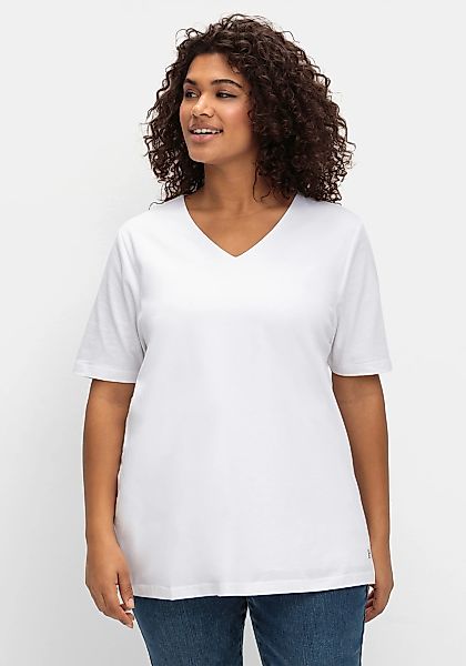 Sheego Kurzarmshirt "T-Shirt", (1 tlg.) günstig online kaufen