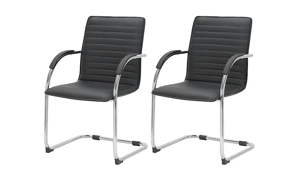 Schwingstuhl 2er-Set Kunstleder Tira ¦ schwarz ¦ Maße (cm): B: 56 H: 95 Stü günstig online kaufen