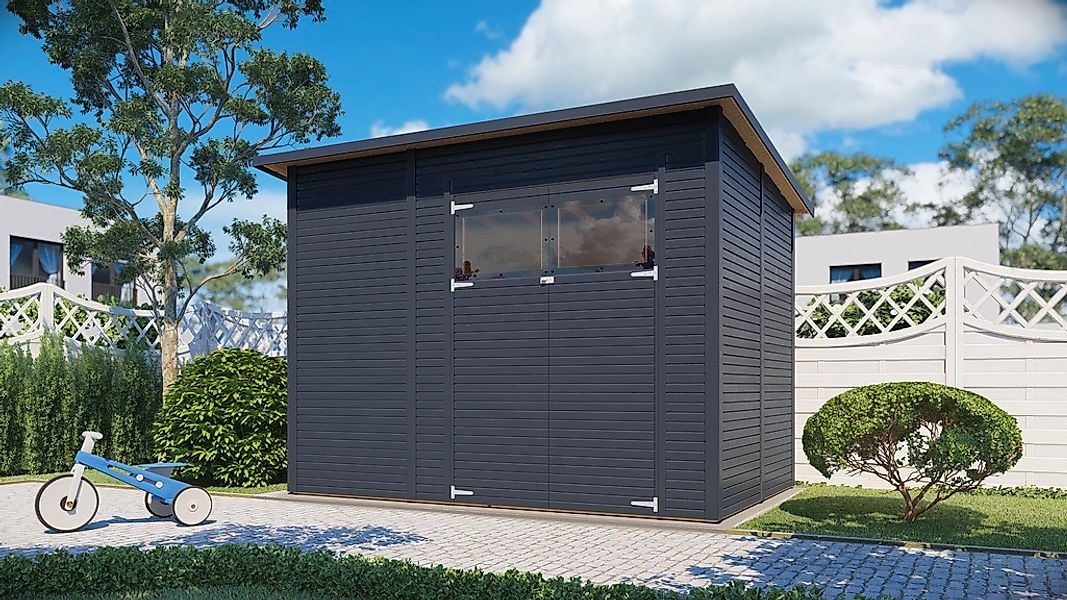 BERTILO Gartenhaus "Pent Modern 4, in verschiedenen Farben", mit hohen Seit günstig online kaufen