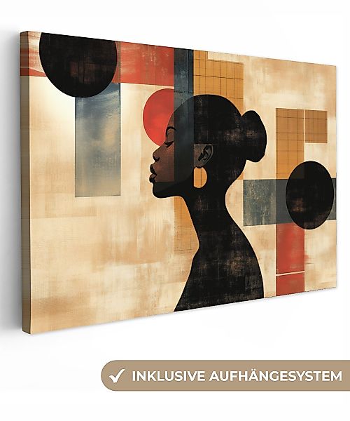 OneMillionCanvasses® Leinwandbild Seitenansicht - Frau - günstig online kaufen