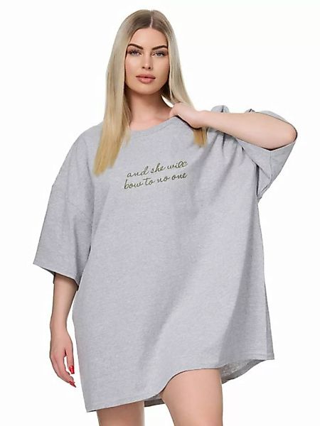 Worldclassca T-Shirt Worldclassca Oversized Print SHE WILL T-Shirt lang Som günstig online kaufen