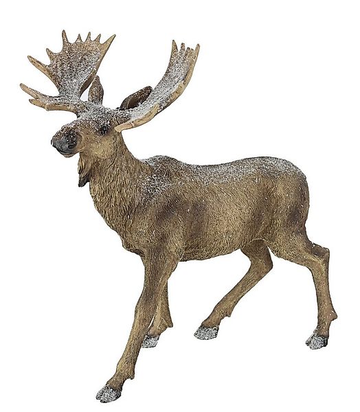 I.GE.A. Tierfigur Elch Figur beschneit (1 St), Rentier Dekofiguren Skulptur günstig online kaufen