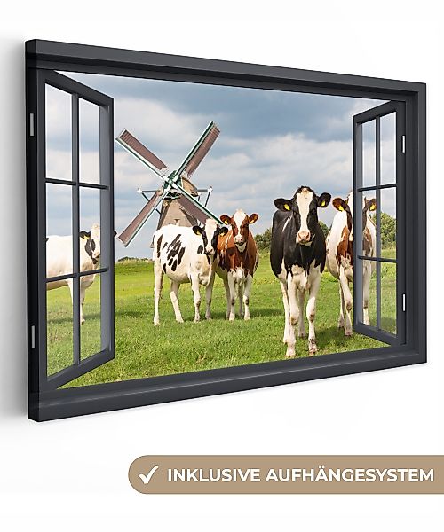 OneMillionCanvasses® Leinwandbild Aussicht - Kuh - günstig online kaufen
